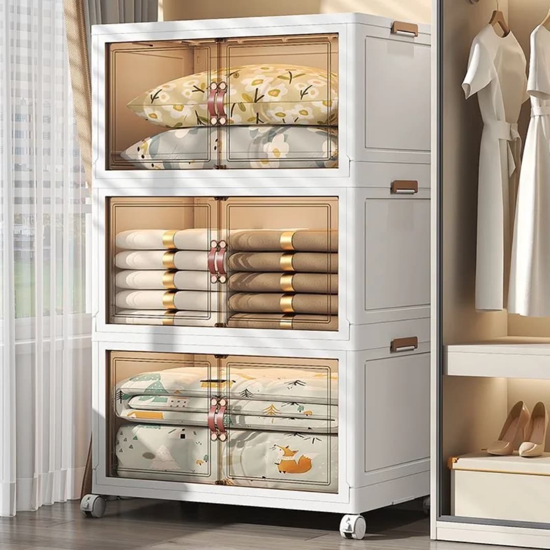 Foldable Storage Cabinet used to organize household items